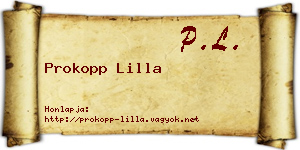 Prokopp Lilla névjegykártya